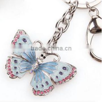 Wholesales Craft Gift Butterfly Metal Keychain / Customized Design Key Chain