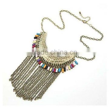 2012 Summer new arrival fancy short chain necklace with tassel