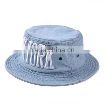 Custom high quality cheap jean bucket hat for men