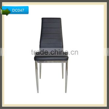 high back leather metal chair new design modern dining chair