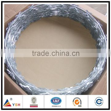 Hot diped galvanized military colorful concertina rzaor barbed wire