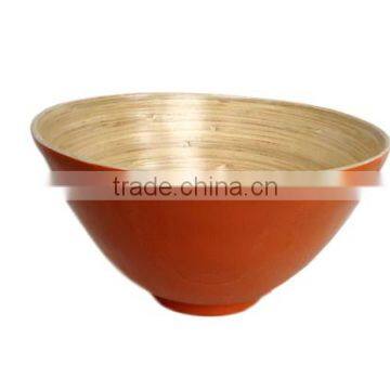 Spun bamboo bowl