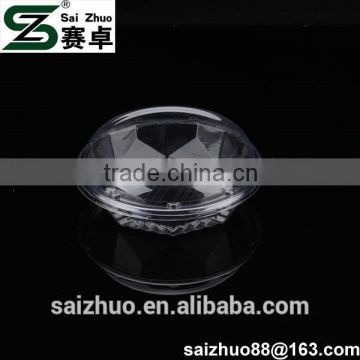 SZ-150D transparent round disposable plastic fruit box/ salad box