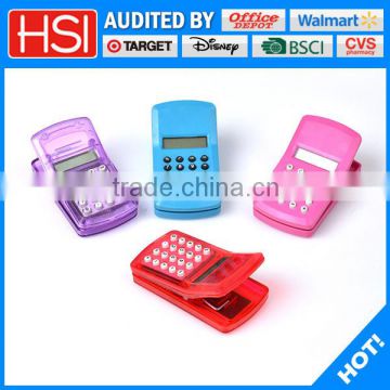 stationery new design plastic clip mini calculator