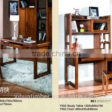 European solid wood luxury study room furniture