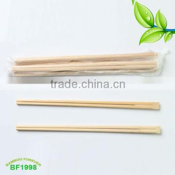 24cm plastic wrapped tensogue bamboo chopsticks with bamboo knots