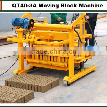 QT40-3A mini automatic moving hollow brick making machine cost