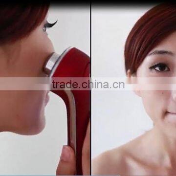 5 in 1 multifunctional face massager vibrator with 3 color leds and galvanic