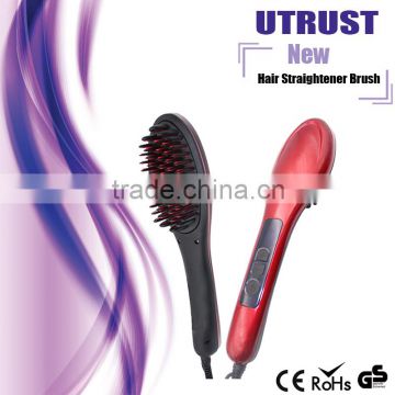 good quality new coming hot sell hair straightener brush led