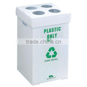 Corrugated plastic recycling containers