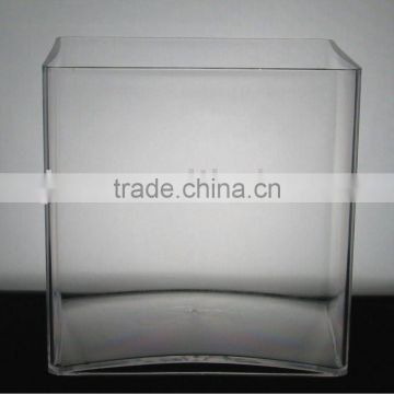 Clear cube vase/plastic flower vase wholesale