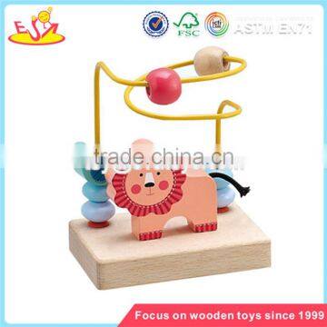 Wholesale kids wooden string beads toy high quality wooden animal string beads toy W11B019
