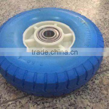 200mm PU foam trolley wheel 2.50-4 with plastic rim