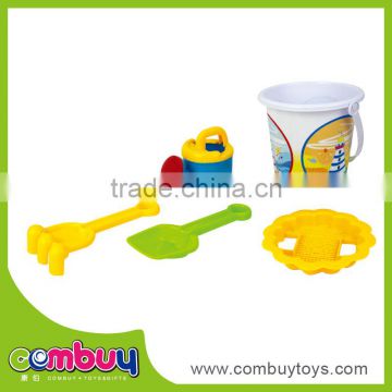 Summer outdoor items plastic white beach sand bucket set toy