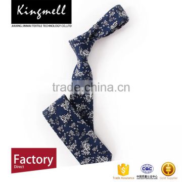 Custom floral digital printed men's cotton neck tie