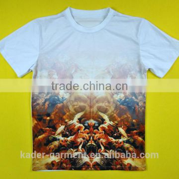 100% polyester tee shirt for sublimation printing