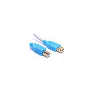 Transparent / Blue Flat Computer USB Printer Cables 1.0m / 1.2M / 1.5M