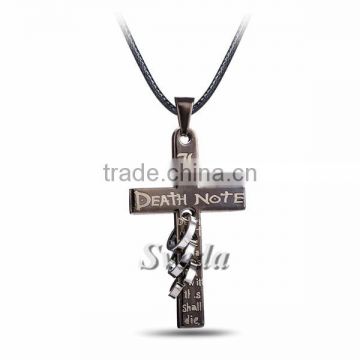 Japanese Anime Death Note L Cross Pendants Death Note Necklace Wholesale Fashion Jewelry