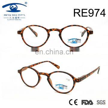 2017most popular oval frame brown leopard print PC reading glasses