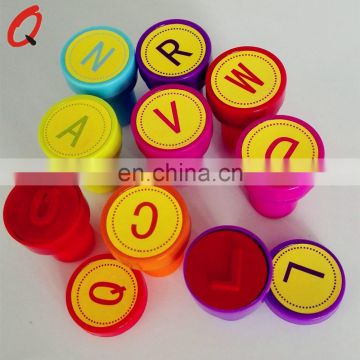 Arabic numbers fruit alphabet children or teacher stamp funny self-inking toy stamp