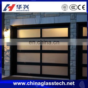 Sound and Heat insulation single/double glzed tempered frosted aluminum alloy frame sliding glass panel garage door