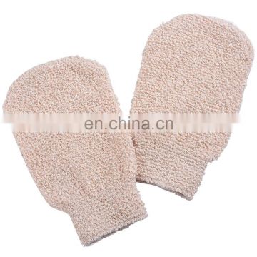 1Pair Shower Gloves Exfoliating Wash Skin Spa Bath Gloves Natural Bamboo Fiber Bath Exfoliating Scrubber Washcloths