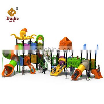Plastic water used children outdoor long playground big slides for sale