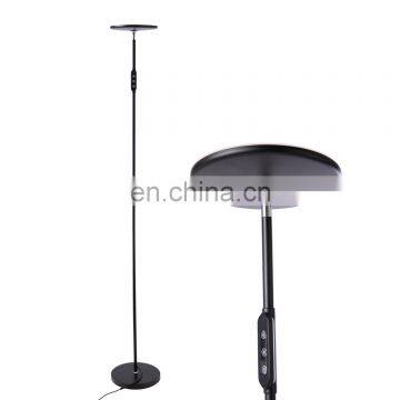 Touch control led light floor lamp office with rotatable head