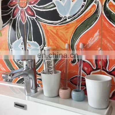 Hand-painted tiles Nordic retro parquet 300x300 dining room balcony tiles