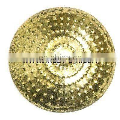 round brass plated wall art