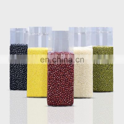 Meter brick bag custom thick Food grade transparent plastic composite  vacuum bag for rice packaging