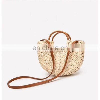 Mini Half Moon Straw Bag Water Hyacinth crossbody bag New Arrival Beach bag Wholesale