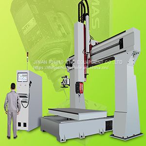 New Technology 5 Axis CNC Router RSKM25-H for 3D moulds Making on Aluminum/Wood/PE
