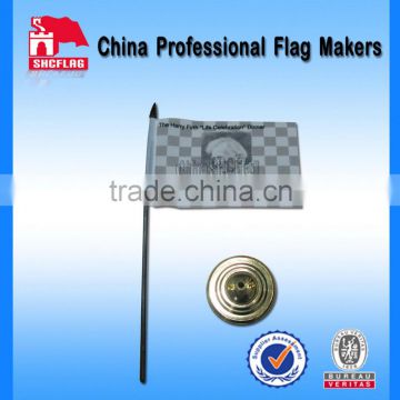 Alumium pole/wooden flag pole and stand table flag