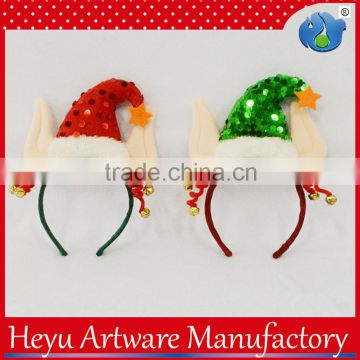Christmas Elf Handicraft Headbands Felt Christmas Funny Baby Hair Accessory