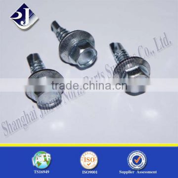 Alibaba Online Shopping Zinc Plated Self Tapping Hex Screw With Flange