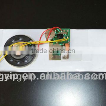 light sensor activated sound module for greeting card