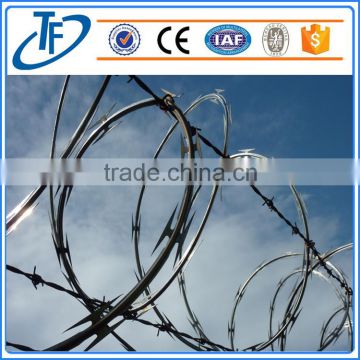 BTO-22 low price galvanized concertina razor wire, razor wire fencing, razor barbed wire