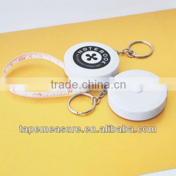 200cm/79inch fishing round customized logo pvc keychain with measure abs mini item with company logo and name