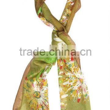 green silk scarves