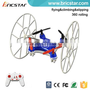 Flying/climbing/slipping 3 IN 1 2.4G rc micro quadcopter with headless mode