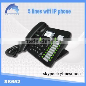 wifi 5 lines ip phone manufacturer ChinaSkyline Brand
