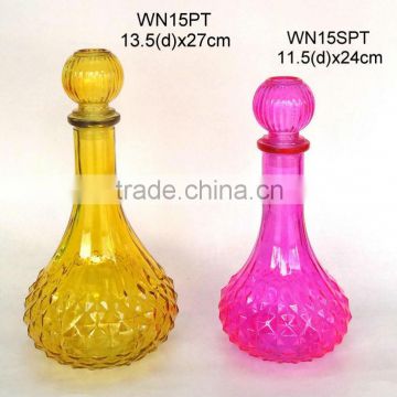 WN15PT glass wine bottle sprayed with color
