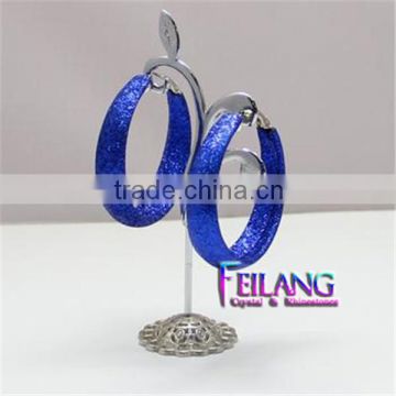 Hotsale Blue Round HOOP Earrings Chandelier Earrings Clip-on Earrings