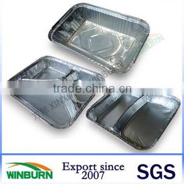 Takeaway Aluminium Foil Food Box with 1/2/3 Dividers