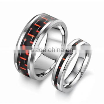 Fashion carbon fiber design fasion jewelry stainless steel rings mix order (LR6004)