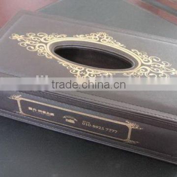 Quality promotional high quality pu leather tissue box