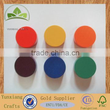colorful wooden coin pieces round wood pieces for chess game