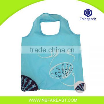Fashion new design reusable cheap nylon foldable shopping bag