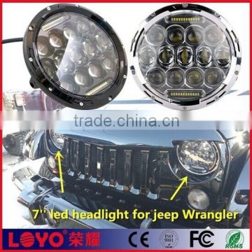 jeep wrangler jk accessories led high low headlight 7inch off road led light 75w